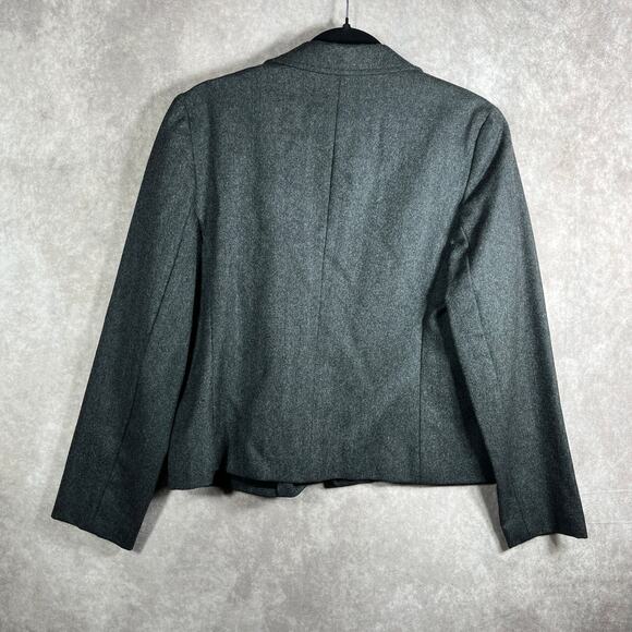 VTG Pierre Cardin‎ Blazer Skirt Set Womens 11/12 Gray Wool Herringbone Career - Picture 3 of 15